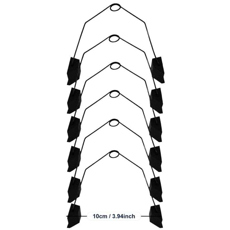 Six-Piece Billiards Pocket Reducers Set for Shot-Placement Practice, with Removable Wire-Frame Inserts Serving Every Opening Across a Pool Table