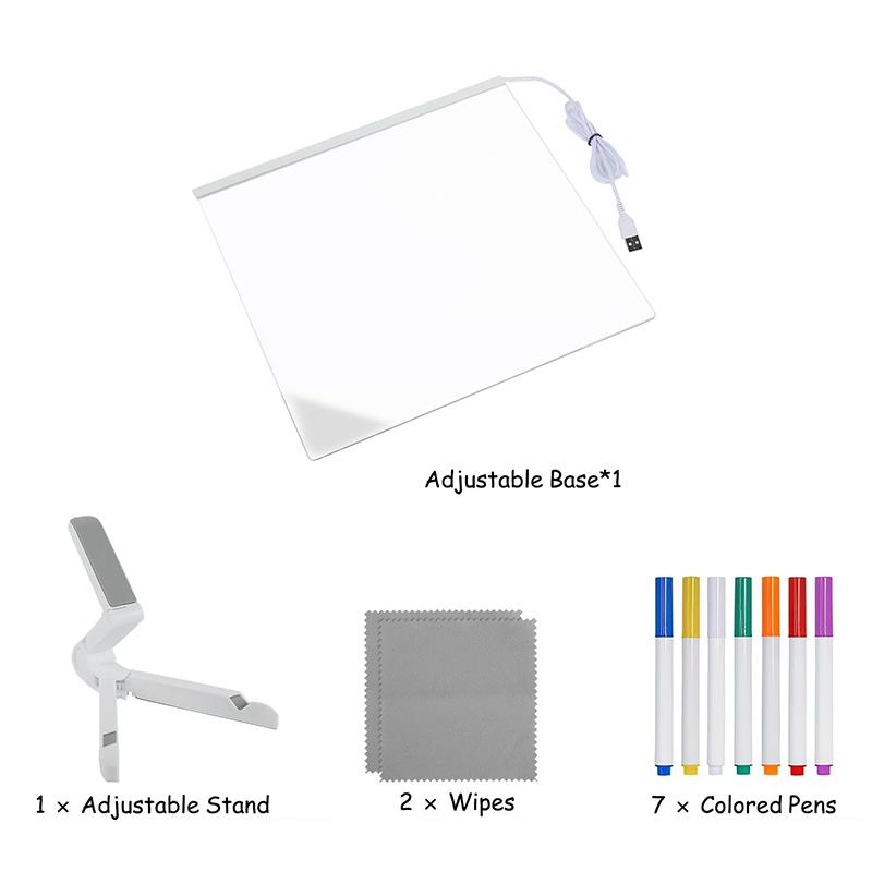 Creative Led Lamp Message Note Board Erasable Usb Children'S Drawing Board Bedroom Night Light Birthday Kids Gift Night Lamp