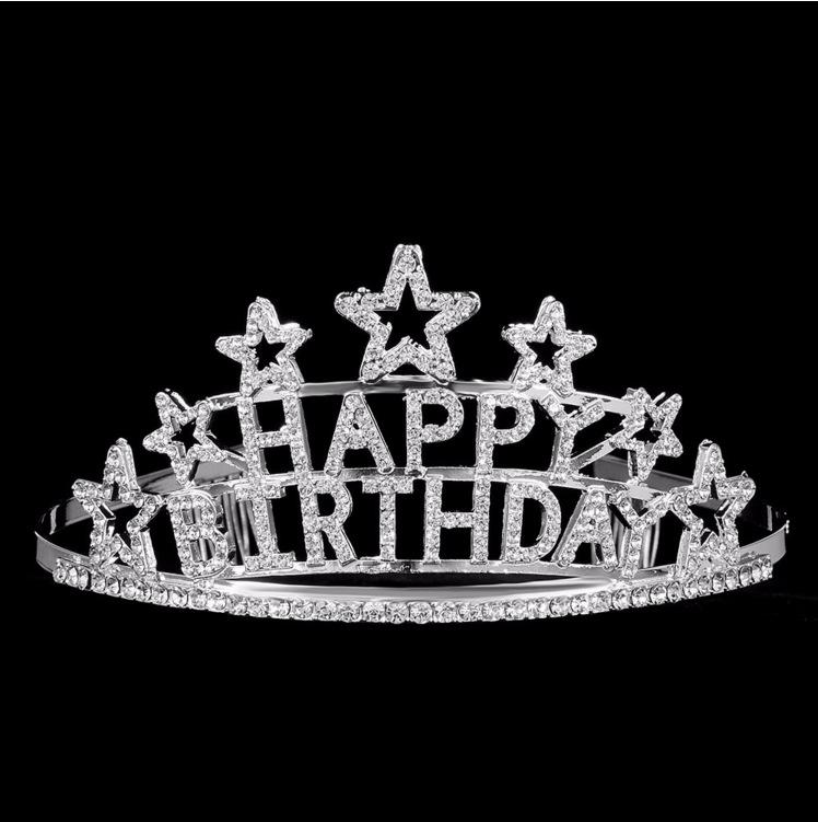 Party crown five-pointed star letter hair crown HAPPY BIRTHDAY birthday crown cake decoration