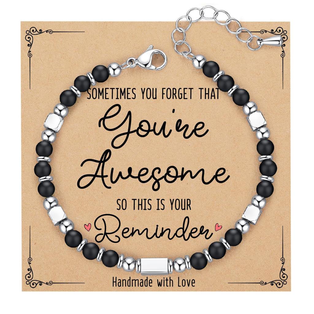 JYL TS Bracelet Letter Heart  Set Stackable Friendship & Personalized Luck