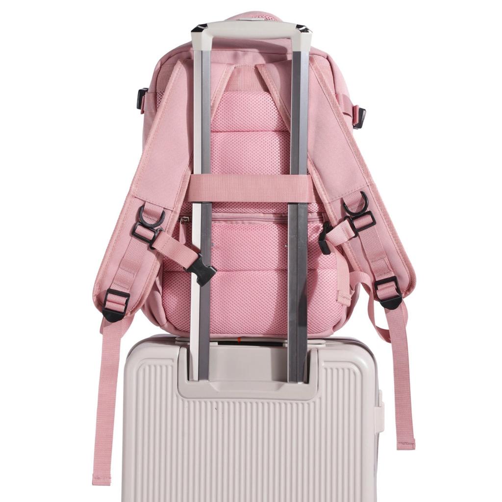 Wings Cabin Backpack Ryanair and Wizz Air Hand Luggage, Lightweight Travel Backpack Pink