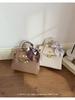 2026 Mori Cute Lychee Textured Niche Shoulder Bag - Women's Summer Small Square Handheld Kelly Bag