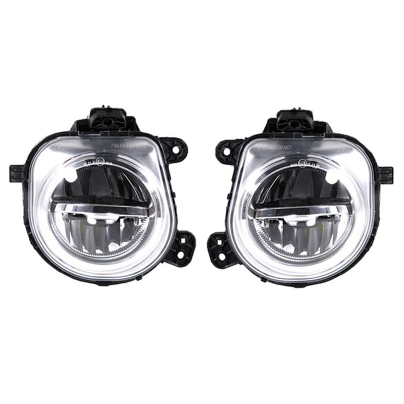 QM-1Pair Front Bumper LED Fog Light Lamp DRL Driving Lamp For BMW X3 X4 F26 X5 F15 F85 X6 63177317251,63177317252
