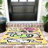 Crayon Shin-chan Family Funny Scene Print Non-Slip Floor Mat, Soft Washable Doormat for Bedroom Living Room Bathroom, Cartoon An