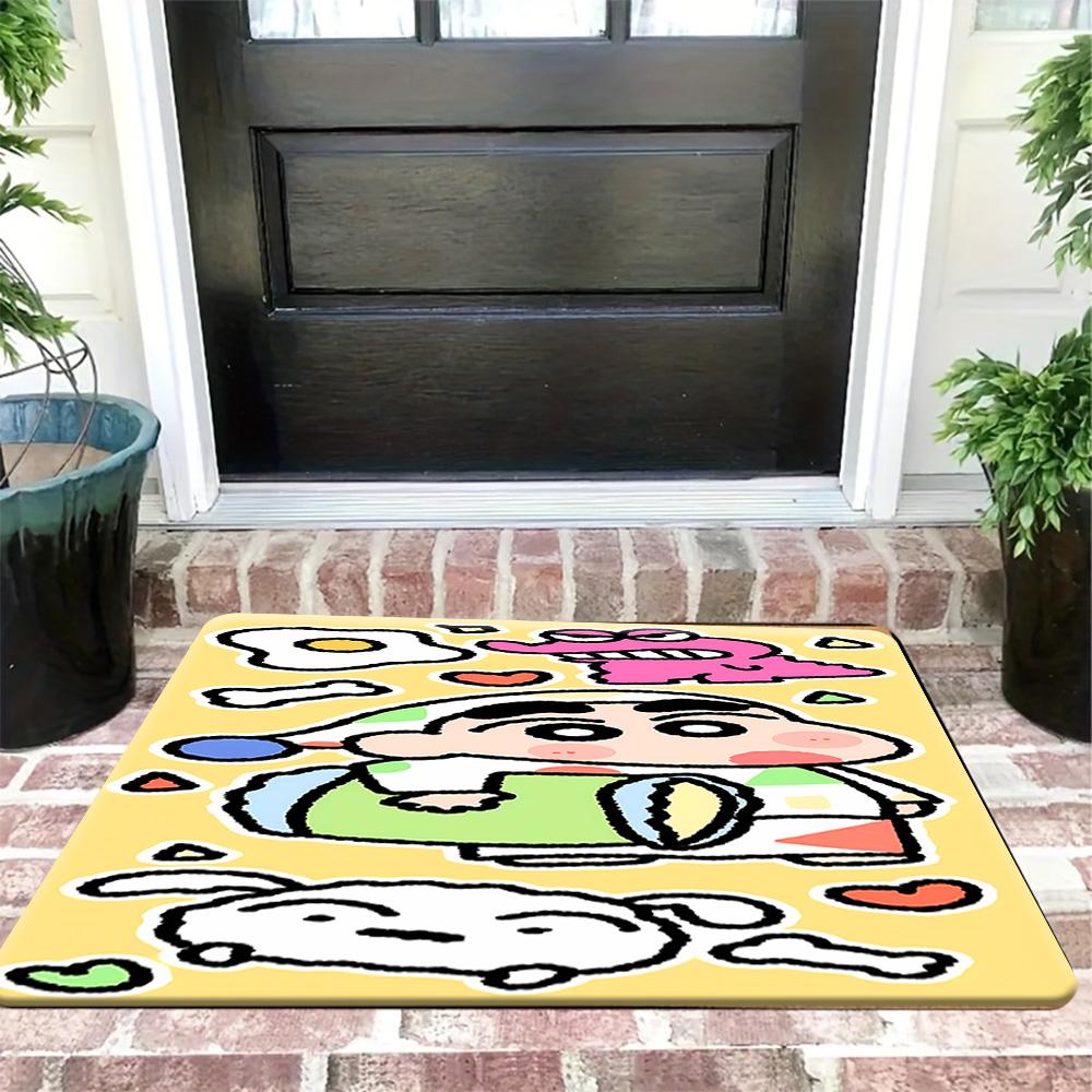 

Crayon Shin-chan Family Funny Scene Print Non-Slip Floor Mat, Soft Washable Doormat for Bedroom Living Room Bathroom, Cartoon An 40cm x 60cm