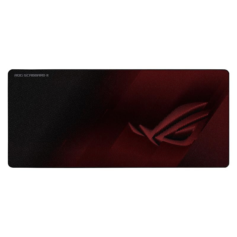 ASUS ROG Scabbard II Gaming Mouse Pad - Extra Large, Stain-Repellent Nano-Coating, Fray-Resistant Flat Stitching, Non-Slip, Genuine Domestic Product