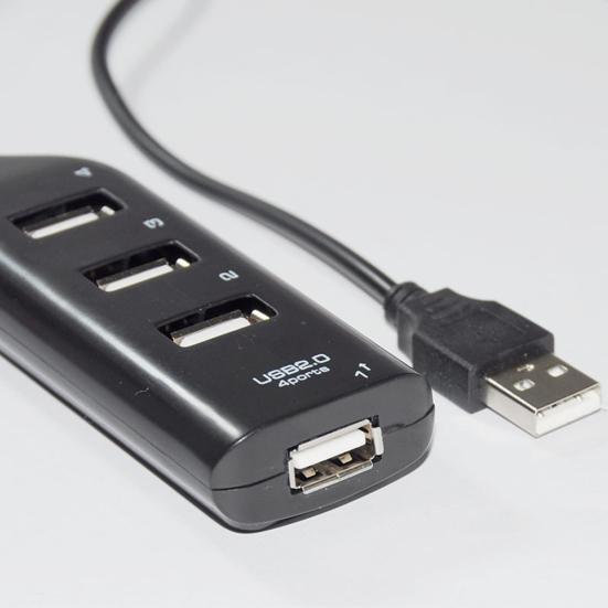 Adaptor Splitter Hub portabil Mini USB 2.0 cu 4 porturi pentru computer laptop Macbook
