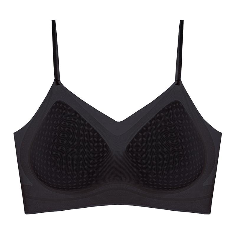 Ultra-thin summer thin styles gather, anti-sagging, sub-breasts bra, seamless ice silk back bra