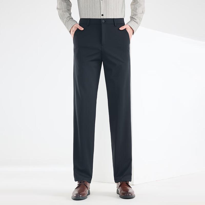 

Fengxun Men s Straight-Leg Business Casual Elastic Pants 32