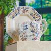 French Pastoral Style Coffee Set: Floral Brocade Cup and Saucer with Teapot - Perfect Gift Item