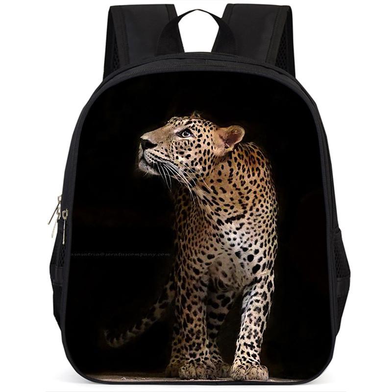 Spacious And Lightweight 15-inch 3d Leopard Backpack For School Kids