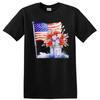 American Flag Floral Bouquet T Shirt Patriotic Red White Blue Tee