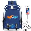 Football Star Printed Schoolbag Backpack Usb Charging Student Backpack Computer Bag