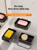 No Punch Soap Storage Rack No Drill Bath Soap Holder Free-Punch Wall Mounted Soap with Cover Plastic Drain Soap Box Household Ba