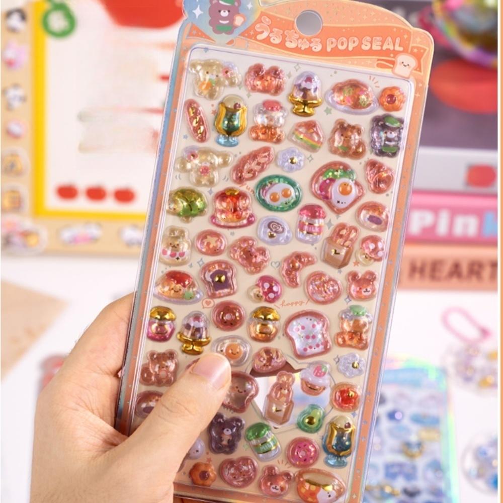 Japanese Style Mini Sweet Drop 3D Relief Stickers Scrapbooking DIY Journaling Stationery Diary Decor Cute Stickers School Supply