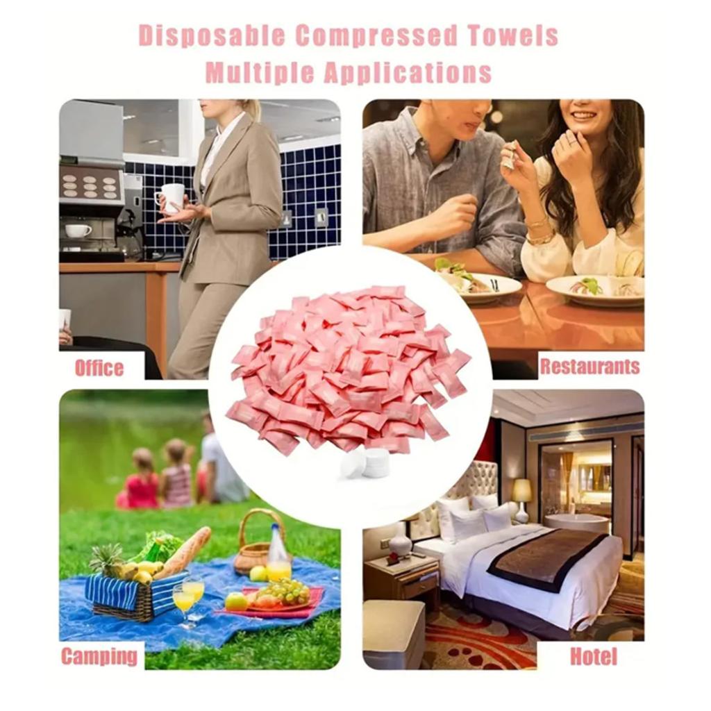 Coin Compression Towels | 2/10/20/50100 Pieces | Disposable Toilet Paper | Compression Towels | Expandable Wet Wipes | Soft And