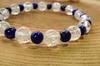 Leaf Stone good Wear genuine lapis lazuli on your Lapis Lazuli and Crack Quartz Bracelet for Power Natural 8mm x 6mm Medium [Bring luck! wrist!]