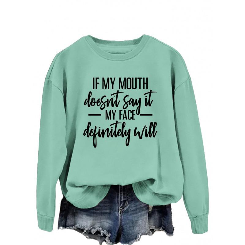 Oversized Womens Hoodie Loose Fit Cotton Blend Streetwear Long Sleeve Sweatshirt With Graphic Print