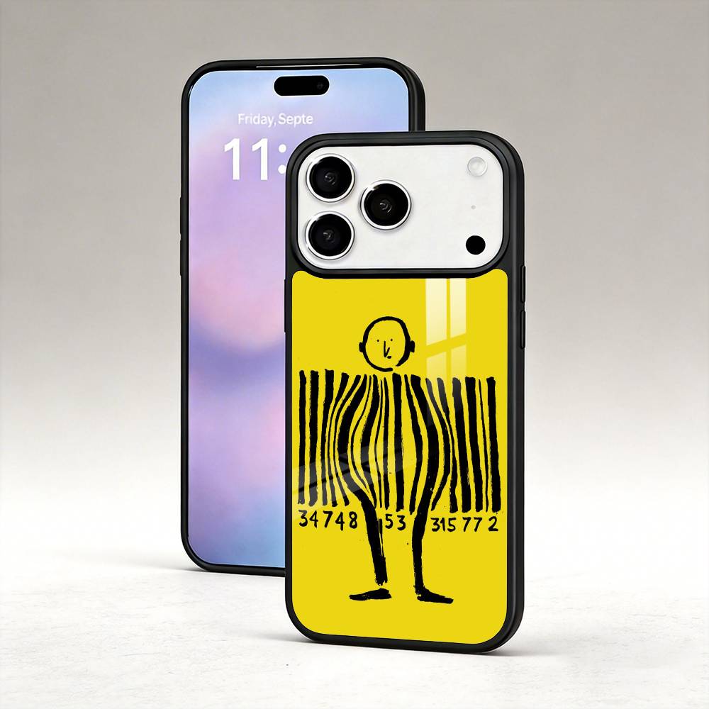 J-Jean J-Jullien M-Minimalistische Kunst Telefoonhoesje Magnetisch Voor iPhone17 16 15 14 13 12 Pro Max Voor Magsafe Draadloos Opladen Cover