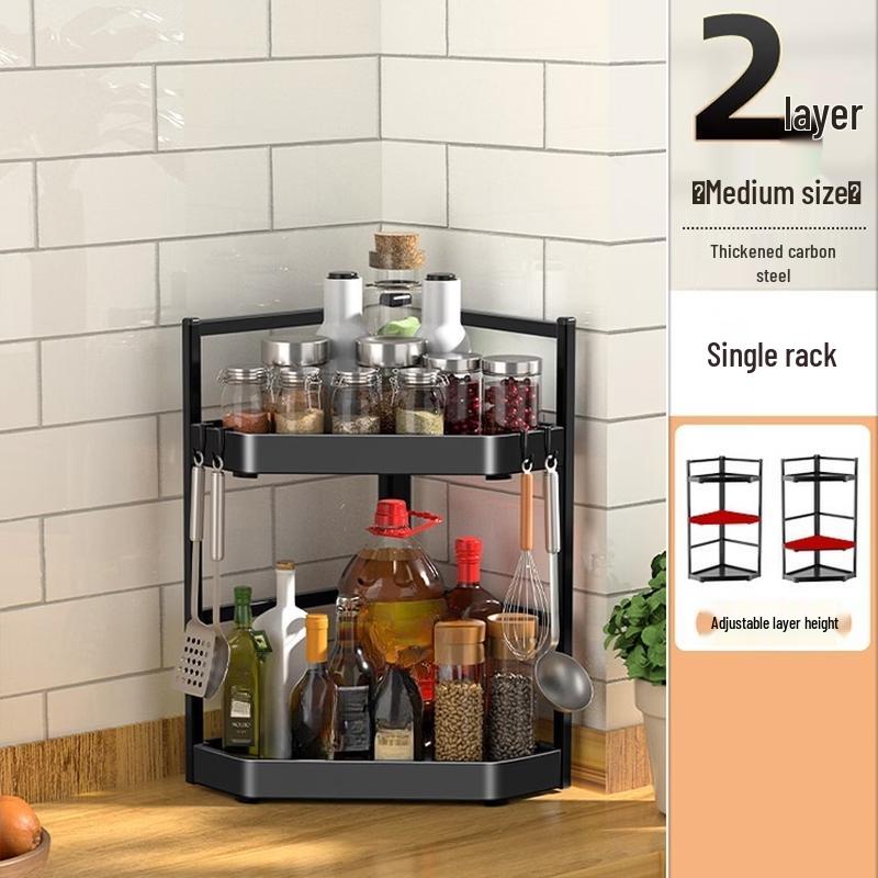 Brangdy Nordic Style Punch-Free Kitchen Corner Shelf