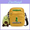 Bolsa de Ombro em Lona Edição Minecraft Com Bolsos com Zíper Para Uso Casual Diário