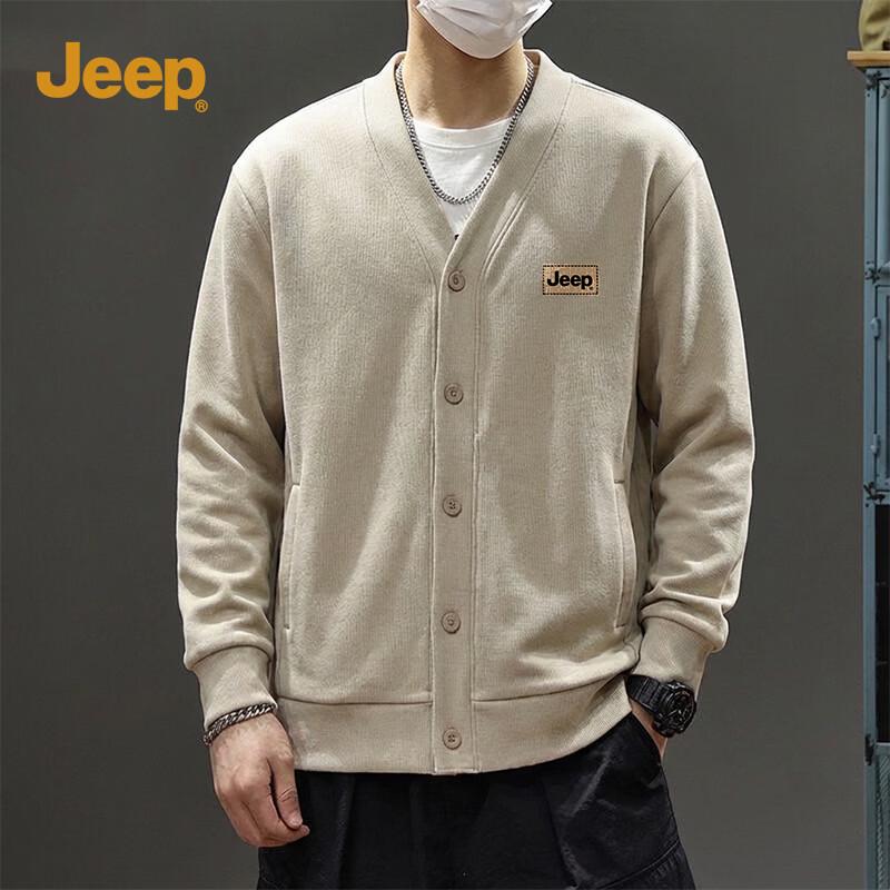 JEEP Men s Loose Fit Cardigan Sweatshirt 2XL