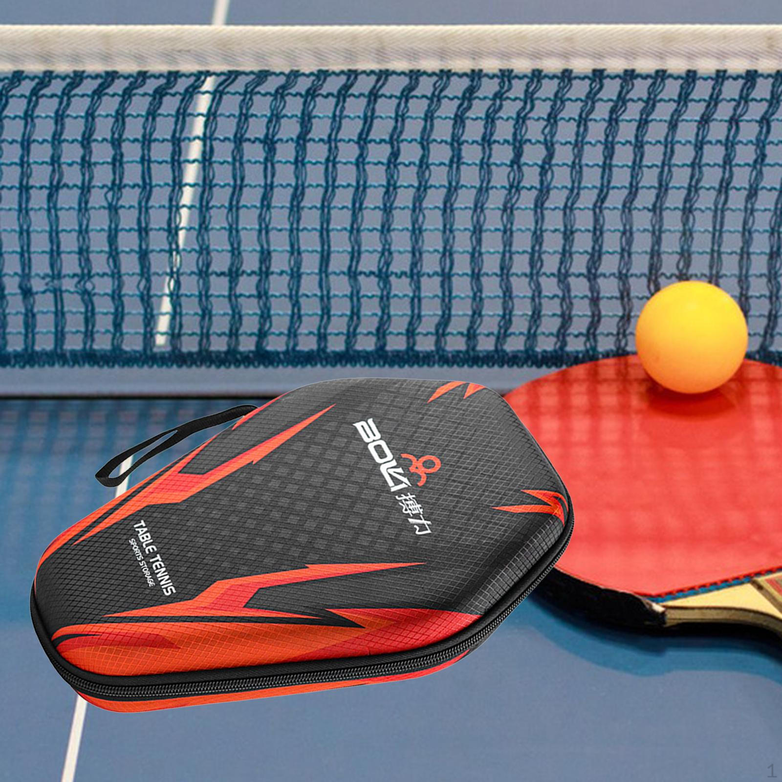 

Чохол для ракетки Pickleball Кейс для весла для настільного тенісу Сумка для зберігання 1 2 м ячів для пінг-понгу Black Red