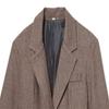 Womens Casual Long Sleeve Blazer With Belt Twill Suit Jacket Loose Fit Commute Style