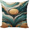 Green And Gold Pattern Luxury Abstract Art Pillowcase Bedroom Sofa Decorative Cushion Cover With Zipper
