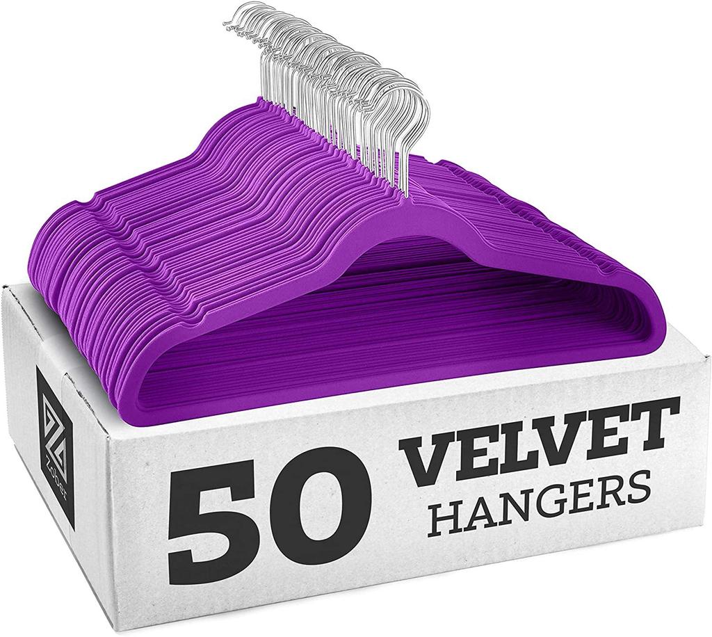 50PCS Velvet Hangers Shirt Clothes Drying Rack Wardrobe Organizer And Storage For Coats Pants Dress Rack Balcony Home Accessory