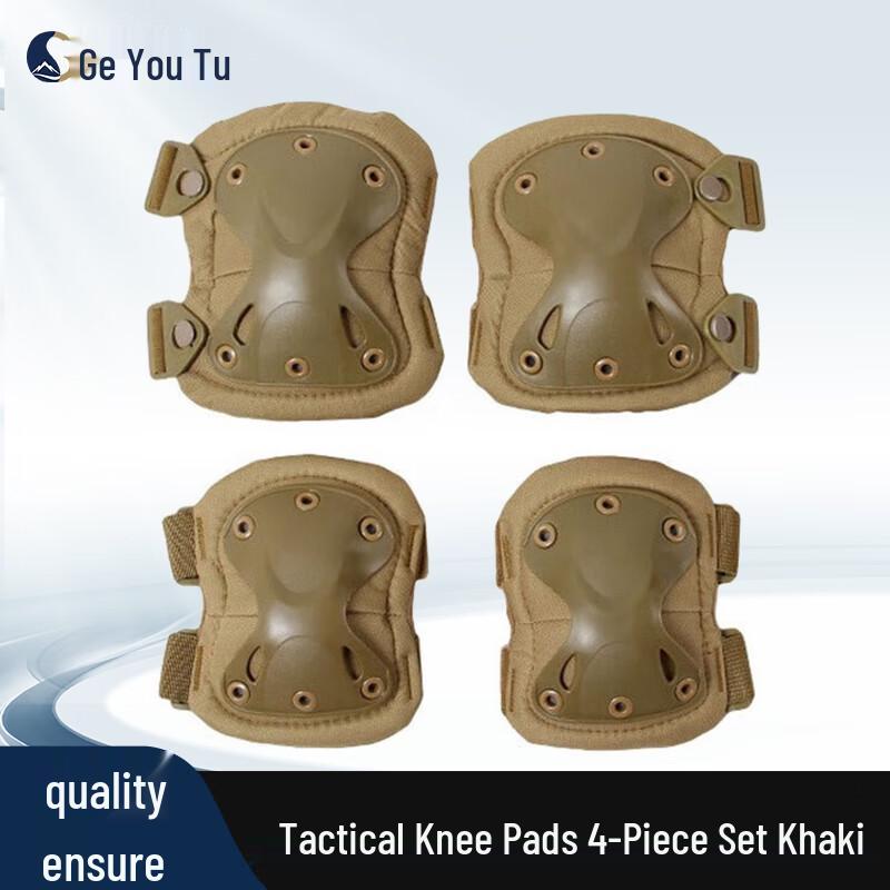 Geyoutu Tactical Knee & Elbow Pad Set (4-Piece)