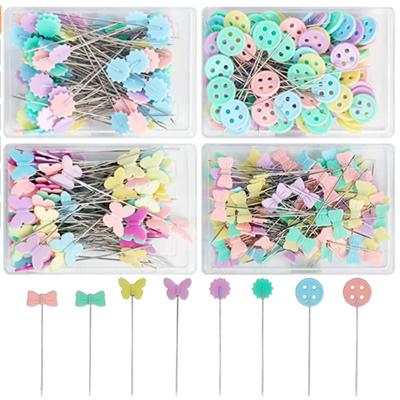 100 adet Çiçek Pimleri Erik Çiçek Pimleri Kelebek Düğme Pimleri Dikiş Patchwork Pimleri