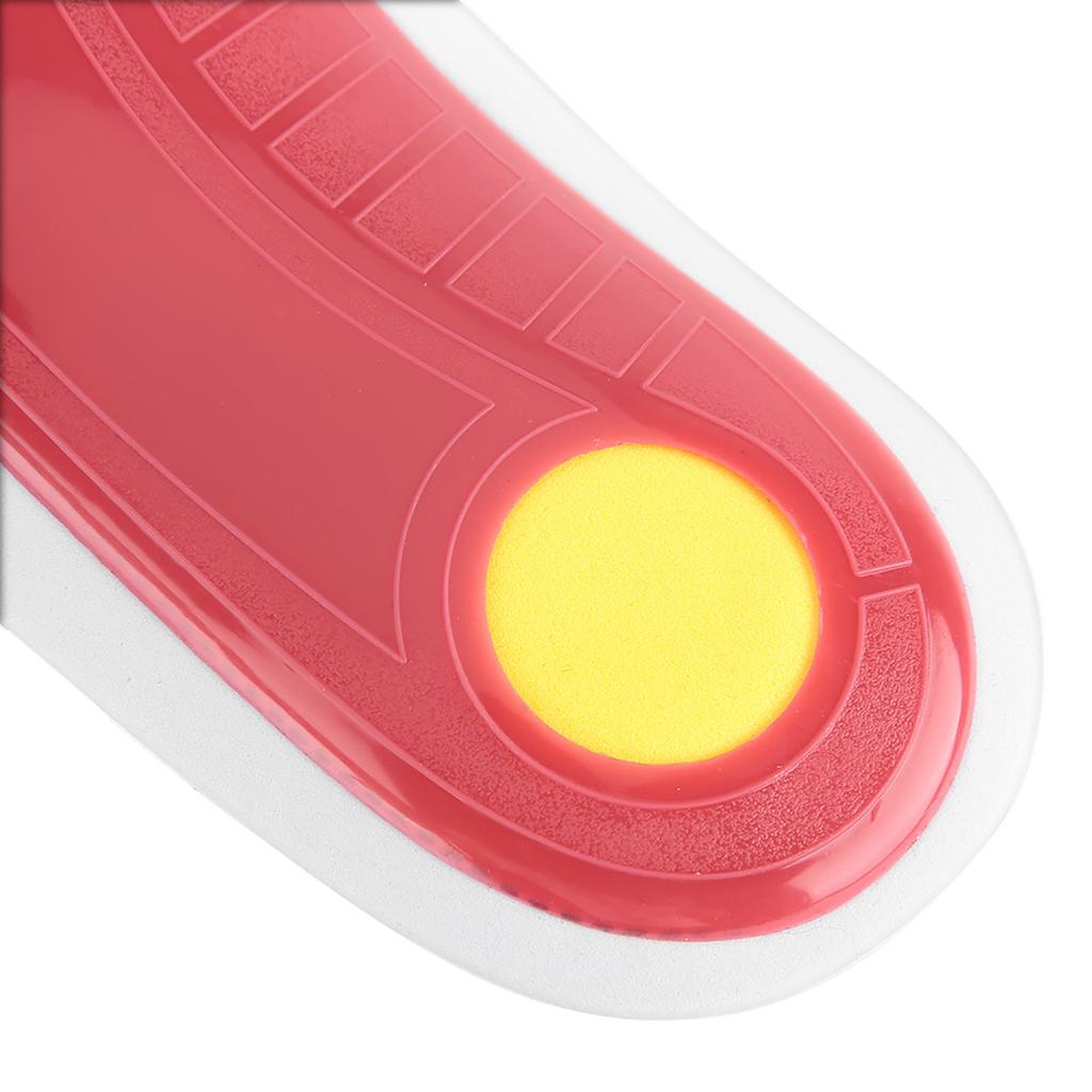 Unisex Flatfoot Orthotic Insole Arch Support Plantar Fasciitis Pain Relief Correction Foot Pad(Red BottomBlack L: 4146)