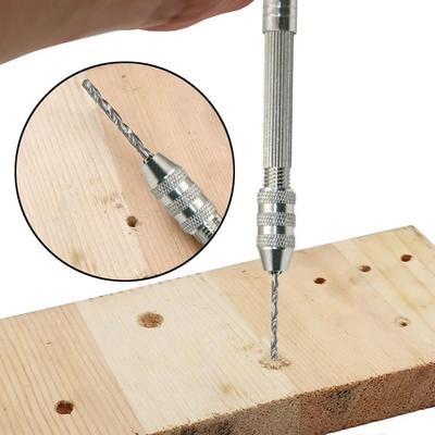 Miniature Aluminum Alloy Hand Drill Keyless Chuck Twist Drill Set Professional Precision Tool Kit for DIY Craft Model Making