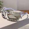 Y2K Trends Black Travel Sunglasses Women Stylish Mirror Punk Shades New in Popular Hippop Ladies Decor Party Sun Glasses
