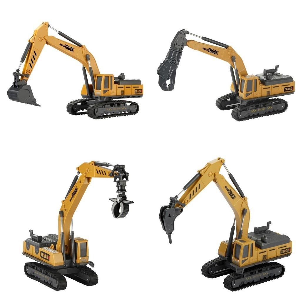 Large Engineering Vehicle Toy Set Combination Series Children Excavator Bulldozer Mixer Crane Boy Car