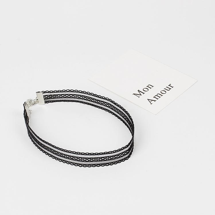 Choker Lace Embroidery Black Necklace Gothic Ch09