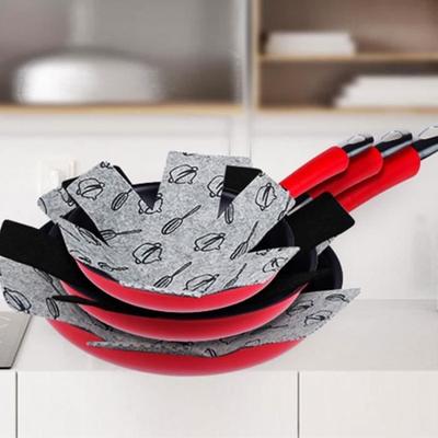 Pan Protectors - SHOP-STORY - ProtectPan - Pack of 6 - Scratch-Resistant Felt - Grey