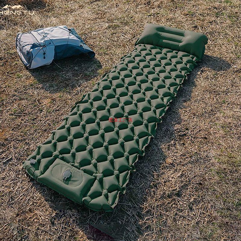 New Model Automatic Outdoor Camping Air Mattress with Built-in Foot Pump – Moisture-Proof and Portable