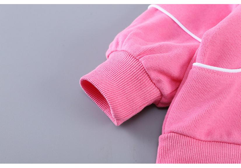 Girls' Korean Style Spring/Autumn Zipper Sweatshirt & Pants Two-Piece Set