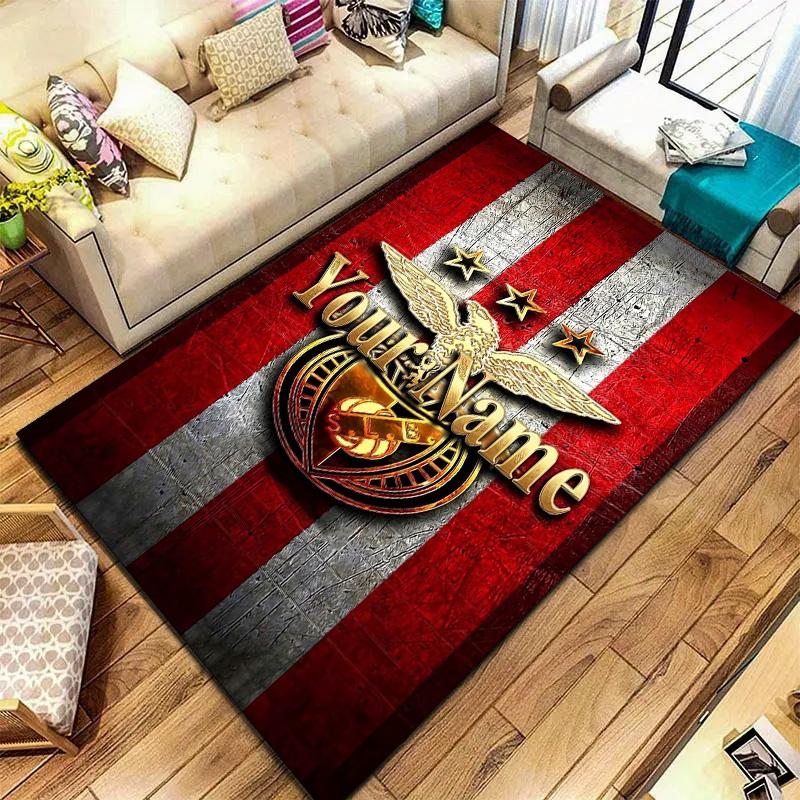 Benfica Crest Custom Name Carpet Rug For Living Room Bedroom Home Sofa Decoration Kids Play Nonslip Floor Mat