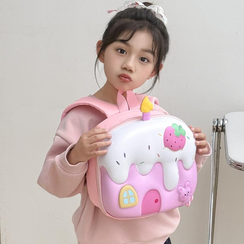 Zaino Carino Per Bambini Zaino Per Scuola Materna Zaino A Spalla Doppia Con Cartone Animato Gelato Guscio D'uovo Zaino Leggero Per Neonati Che Escono