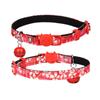 Pet Collar Rhinestone Flower Anti-suffocation Safety Buckle With Bell Pet Collar For Cat