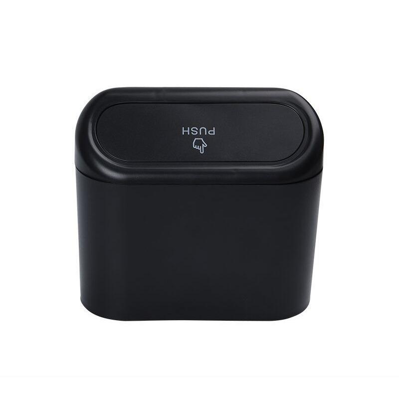 Car Trash Can with Lid Hanging Vehicle Garbage Organizer Case Storage Box Plastic Pressing Trash Bins Auto Interior