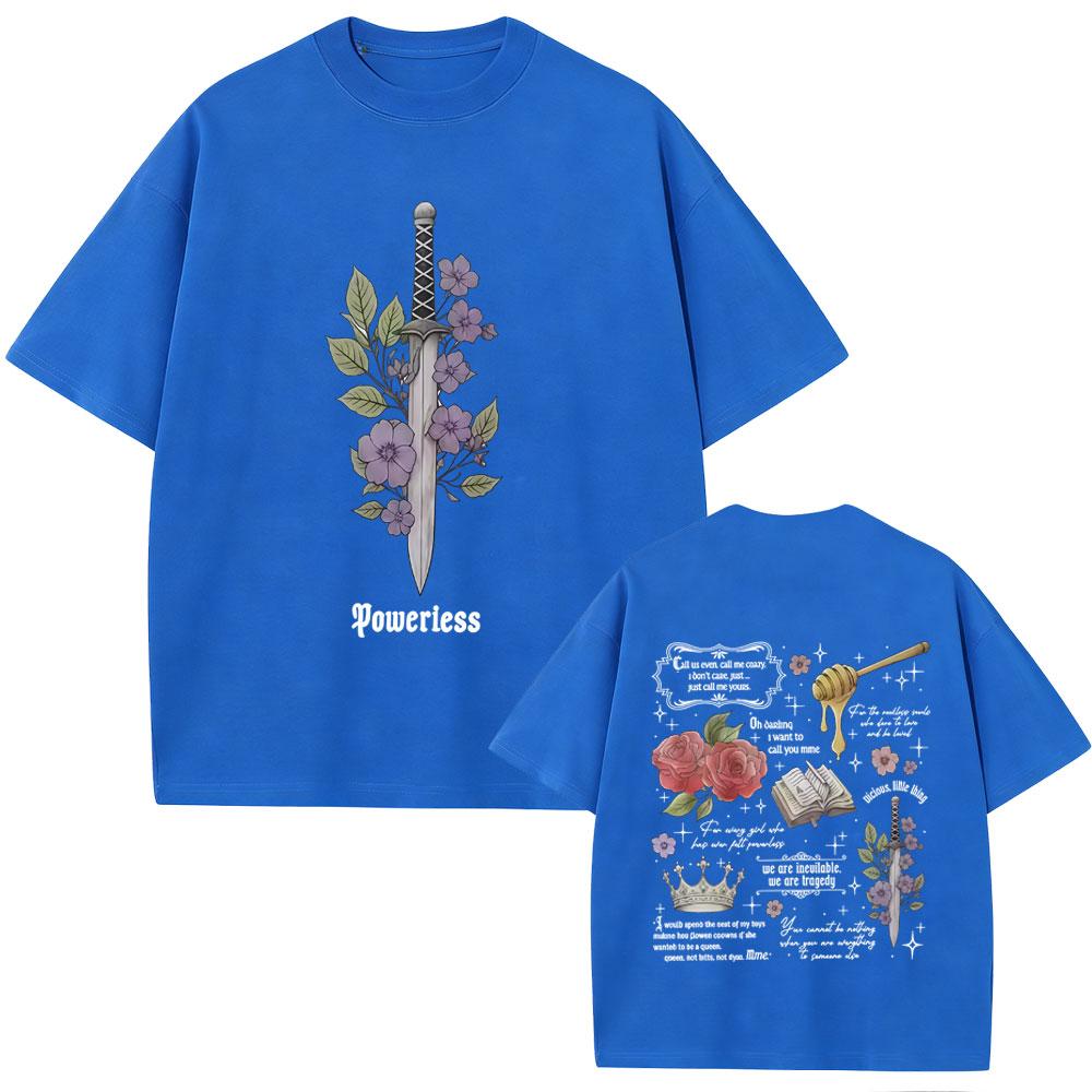 Machtloses Bücherwurm Grafik T-Shirt Kai Azer Ich Liebe Dich Ro Unisex Zitate T-Shirts Unisex Damenbekleidung Mode Y2k Ästhetik T-Shirts