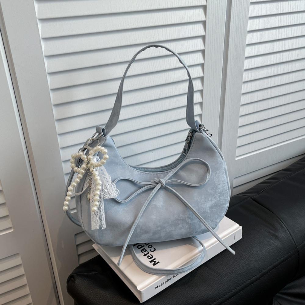Stylish Sweet Versatile High-End Feel Gentle Handbag Beautiful Shoulder Crossbody Bag Trendy Street Style PU Material Small Size