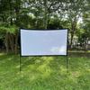Portable Outdoor HD Windproof Projector Screen with Canopy Pole Sleeve for Camping