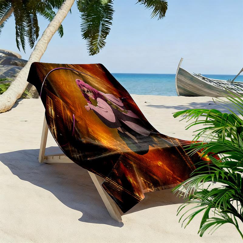 Dynamic Duo Power Mystery Beach Towel Beach Soft Swim Quickdrying Swim Towel Outdoor Pool Towel Travel and Vacation Towels Outdoor Picnic Beach Mat