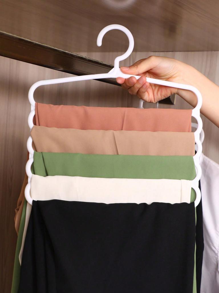 1pc 5-layer Multifunctional Pants Hanger For Storing Ties Scarves And Pants
