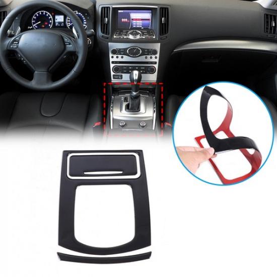 Glossy Piano Black Water Cup Holder Trim Sticker For Infiniti G37 G25 G35 07-13
